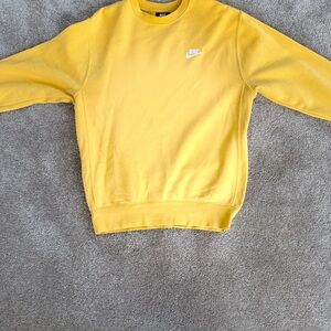 Nike Men's Bright Yellow Crewneck Sweater